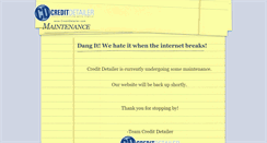 Desktop Screenshot of maintenance.creditdetailer.com